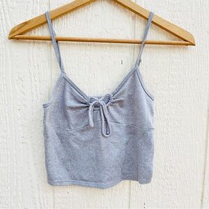 Super Soft Gilly Hicks Heather Gray Lounge & Sleep Cropped Cami XS